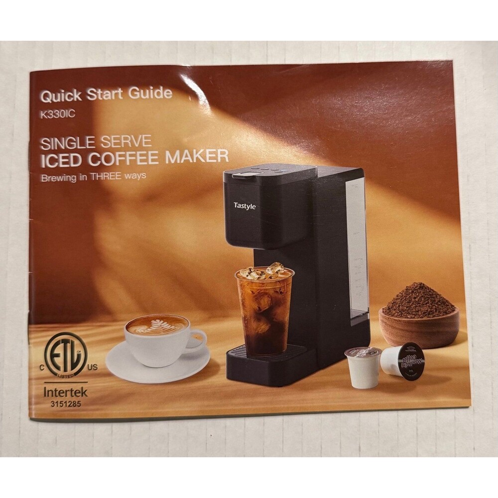 Coffee Tastyle Single Serve Iced Coffee Maker – Open Box – Reusable Filter